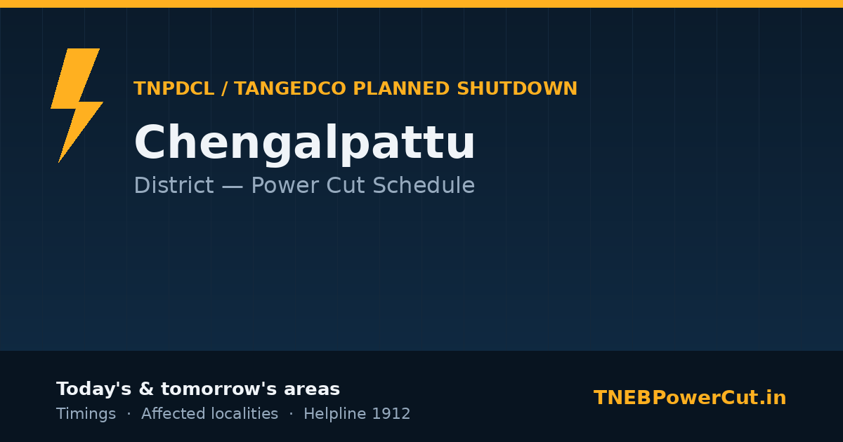 Chengalpattu TNPDCL power shutdown schedule graphic